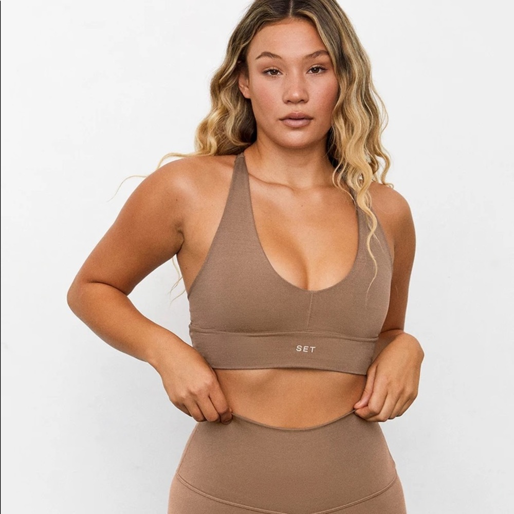 SET Active Luxform Racer V + Biker Shorts Cookie XS